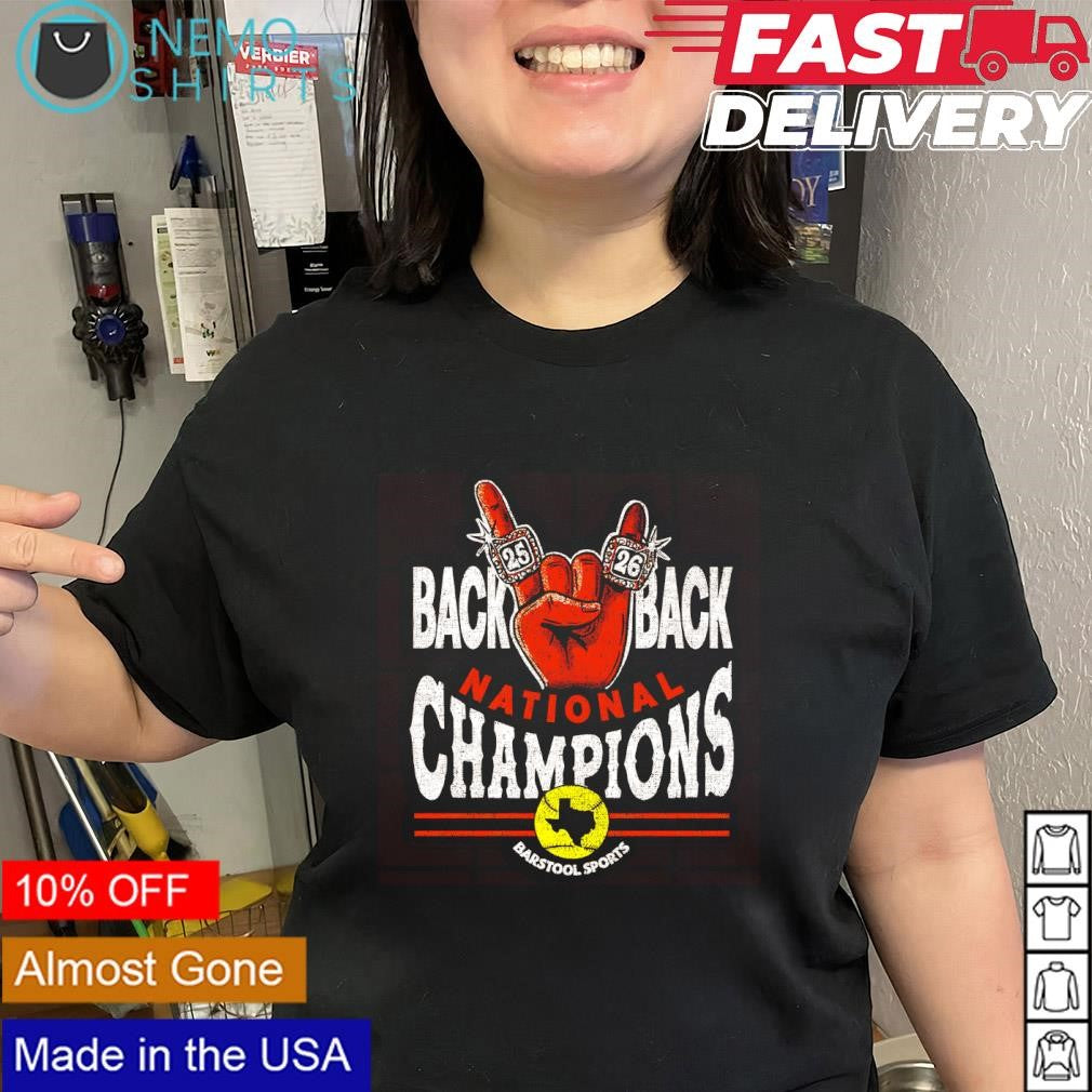 Texas Longhorns back-to-back national champions 25-26 shirt