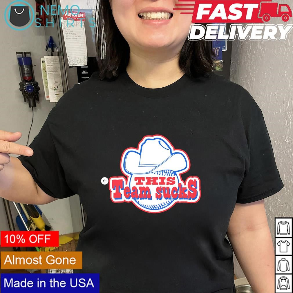 Texas Rangers this team sucks parody logo shirt