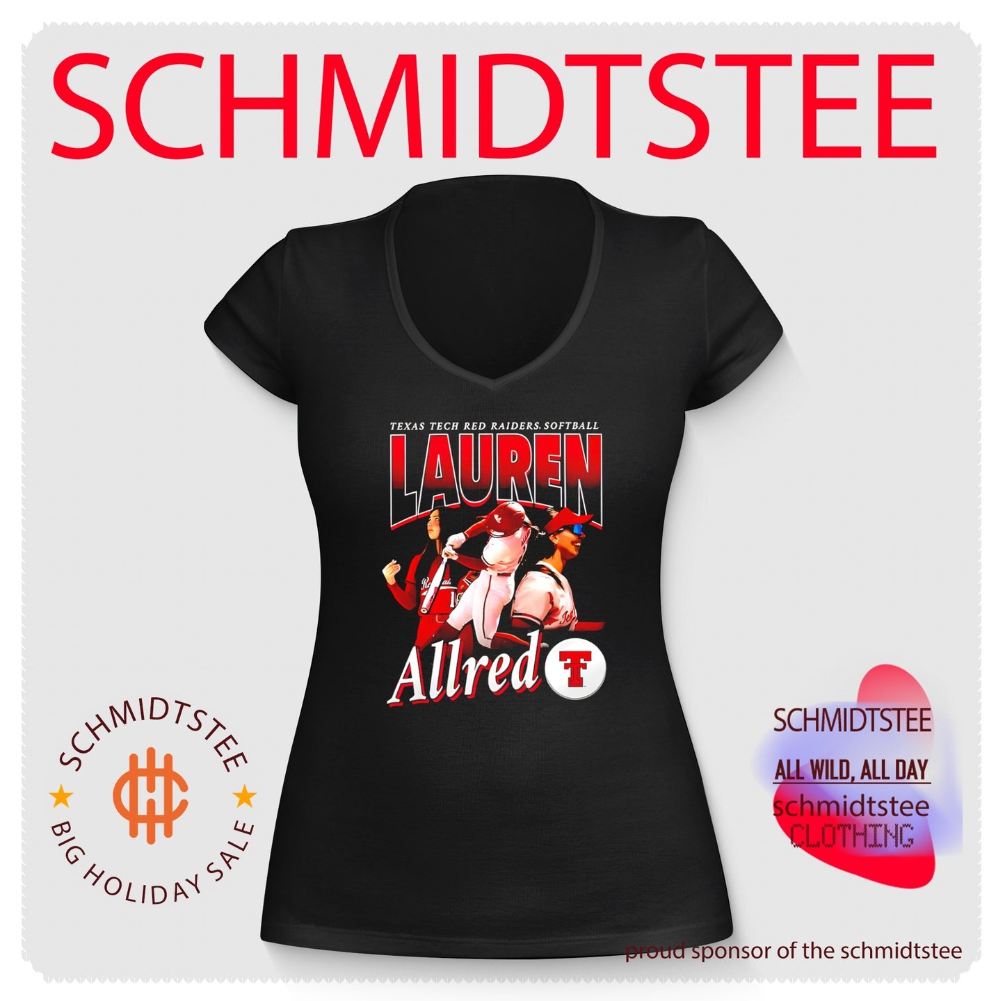 Texas Tech Red Raiders Softball Lauren Allred illustration shirt
