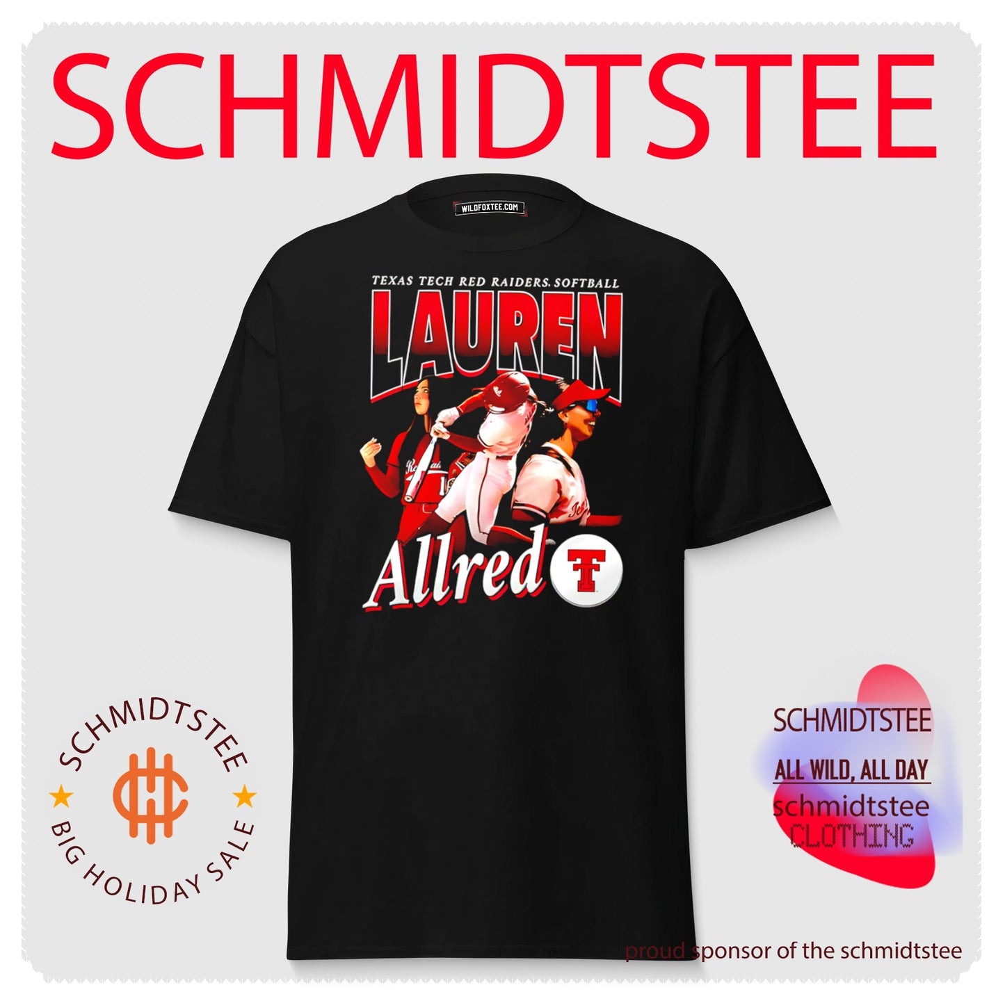 Texas Tech Red Raiders Softball Lauren Allred illustration shirt