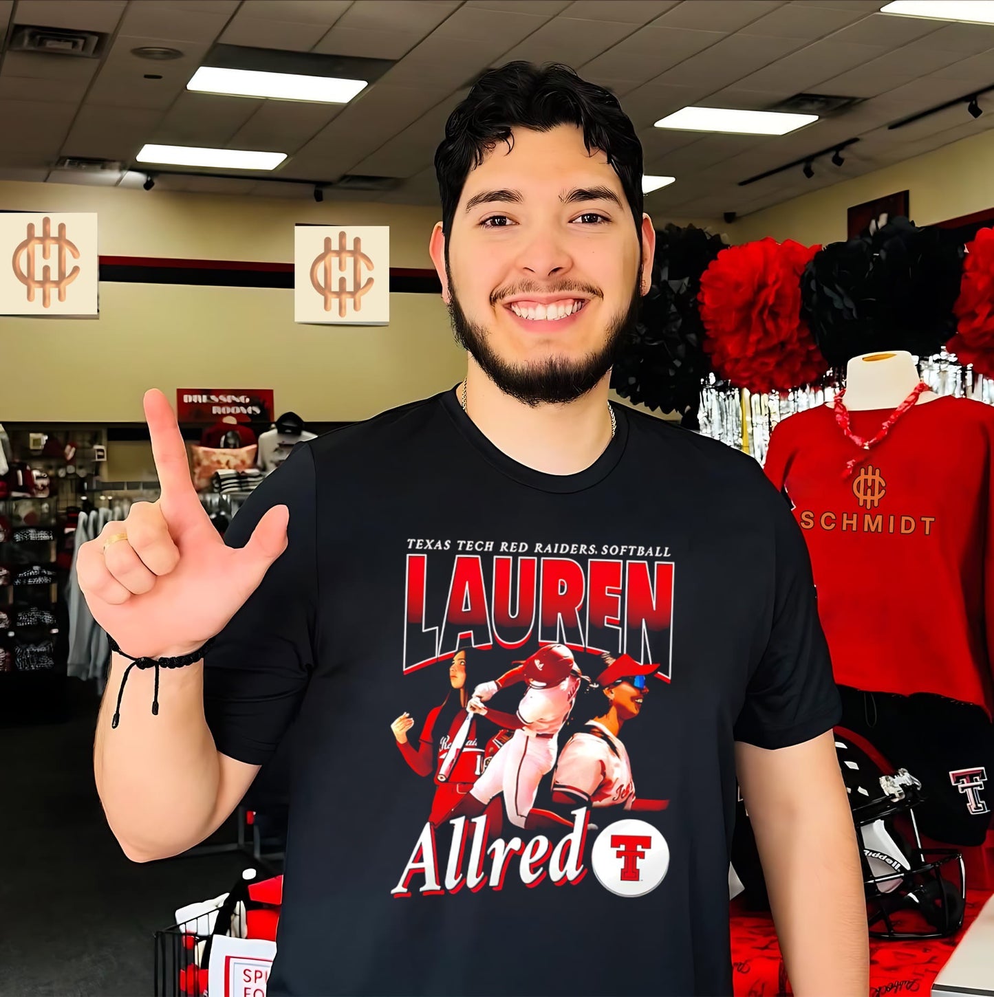 Texas Tech Red Raiders Softball Lauren Allred illustration shirt