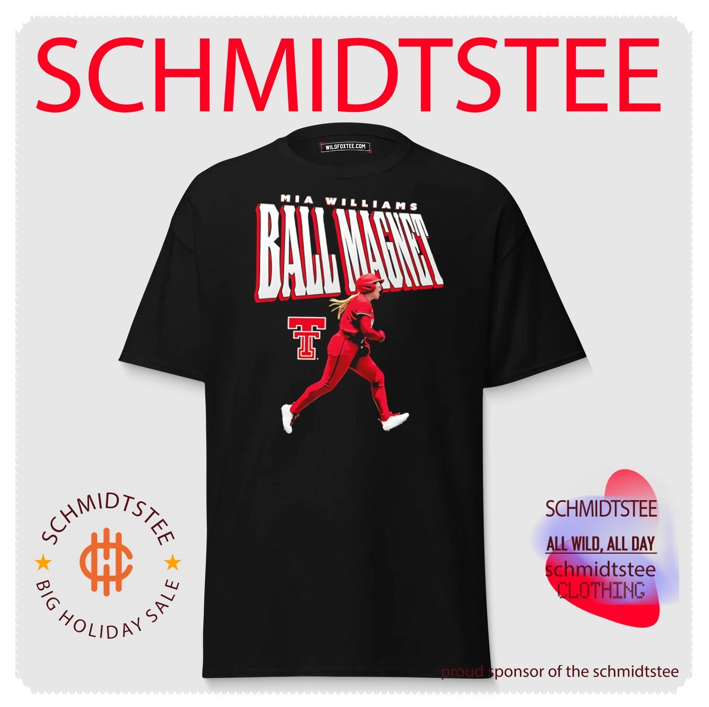 Texas Tech Softball Mia Williams ball magnet illustration shirt