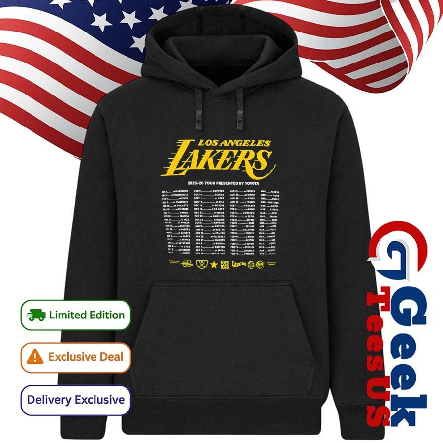 The 2025-26 Los Angeles Lakers Season Tour shirt
