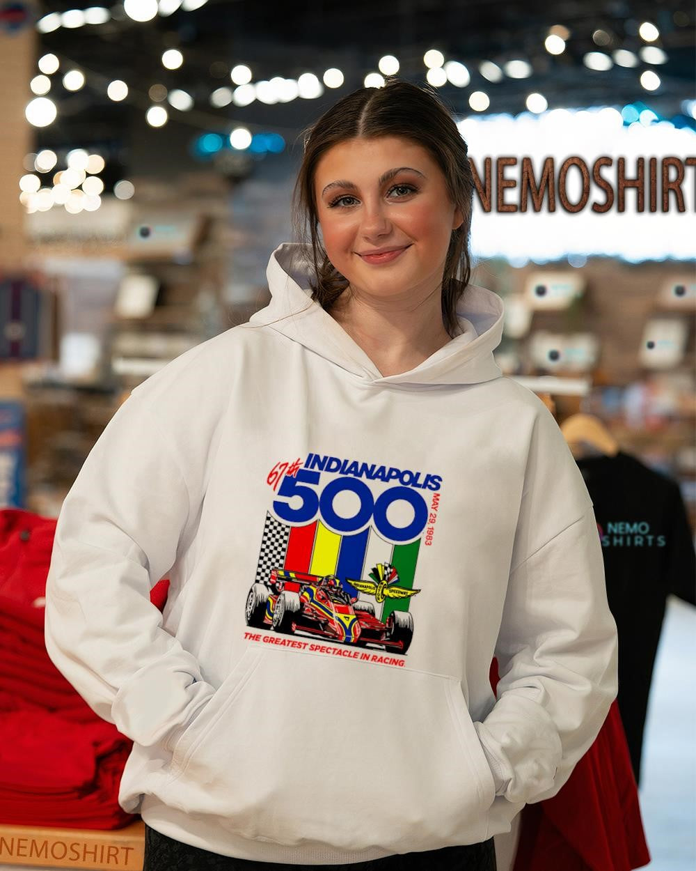 The 67th Indianapolis 500 1983 logo greatest spectacle in racing shirt