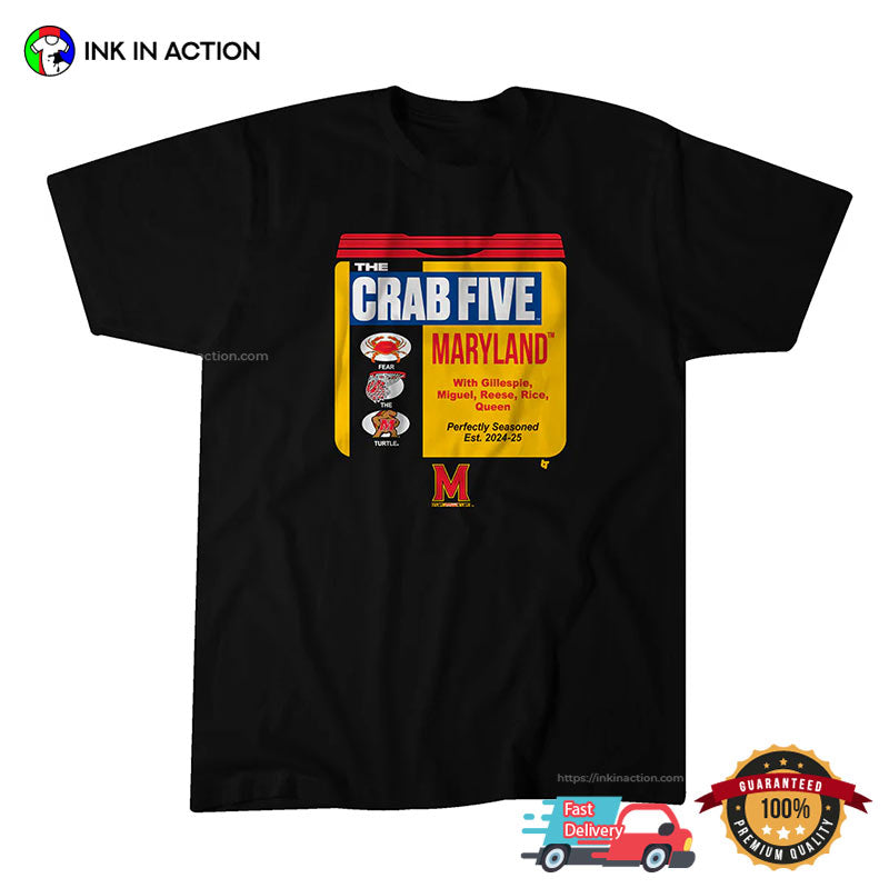 The Crab Five Maryland NCAA T-shirt