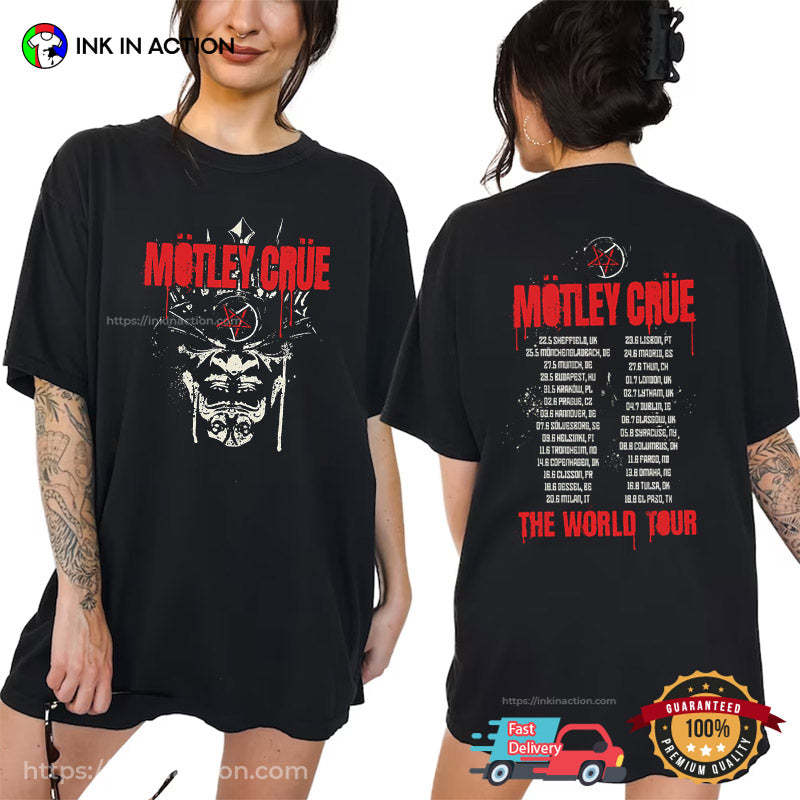 The Future Tour Motley Crue Heavy Metal Band T-shirt