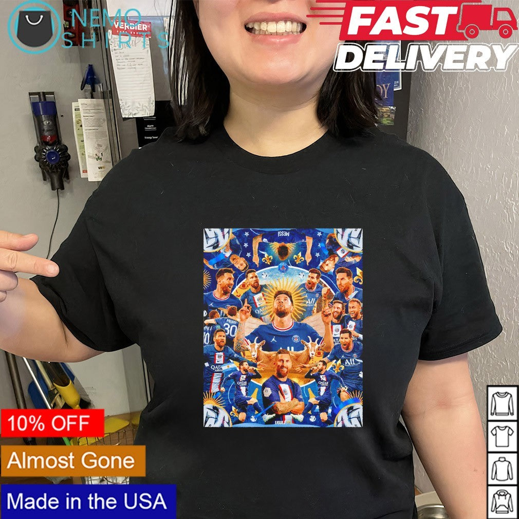 The GOAT Leo Messi one last dance collage graphic shirt