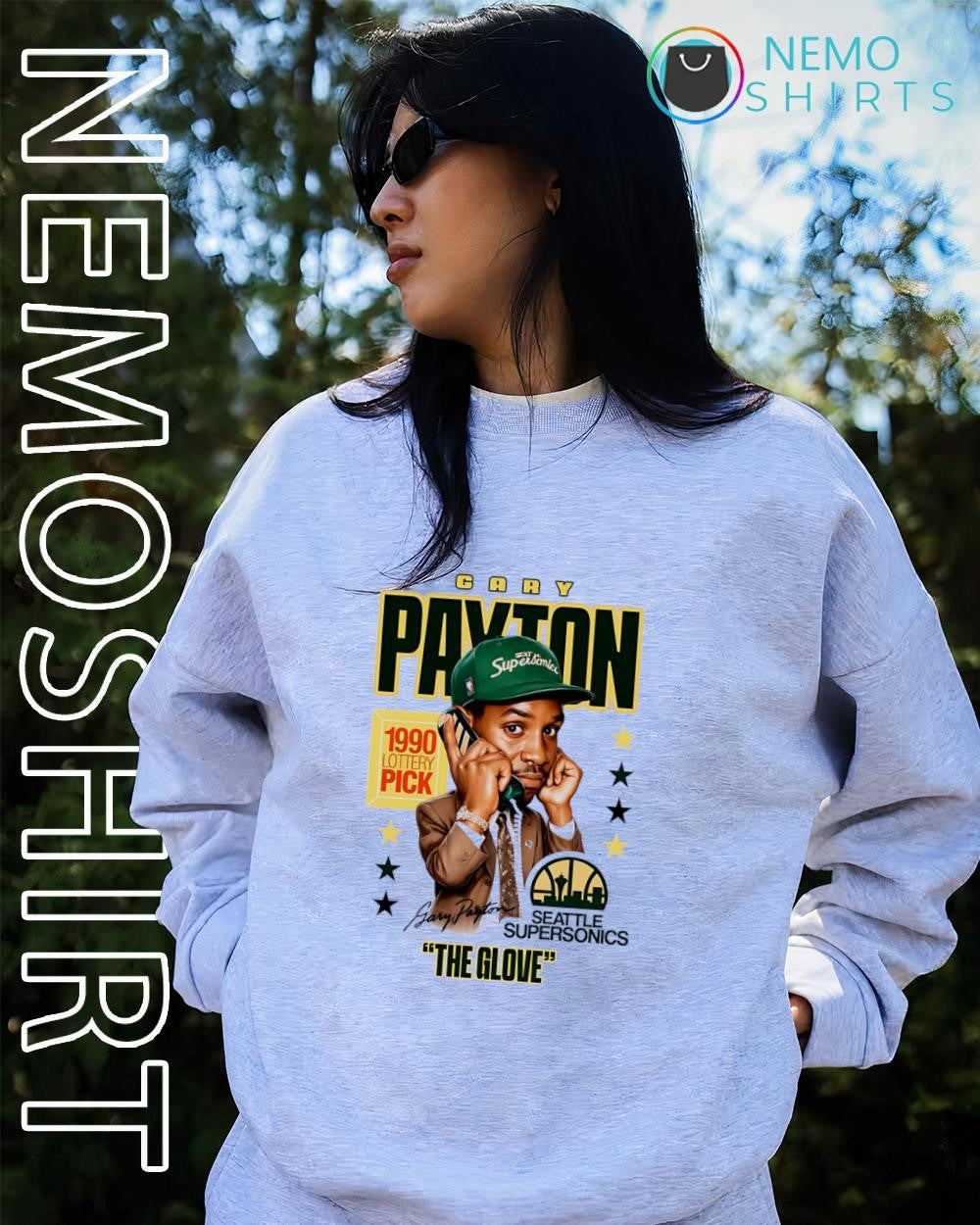 The Glove Gary Payton Seattle 1990 lottery pick basketball legend signature shirt