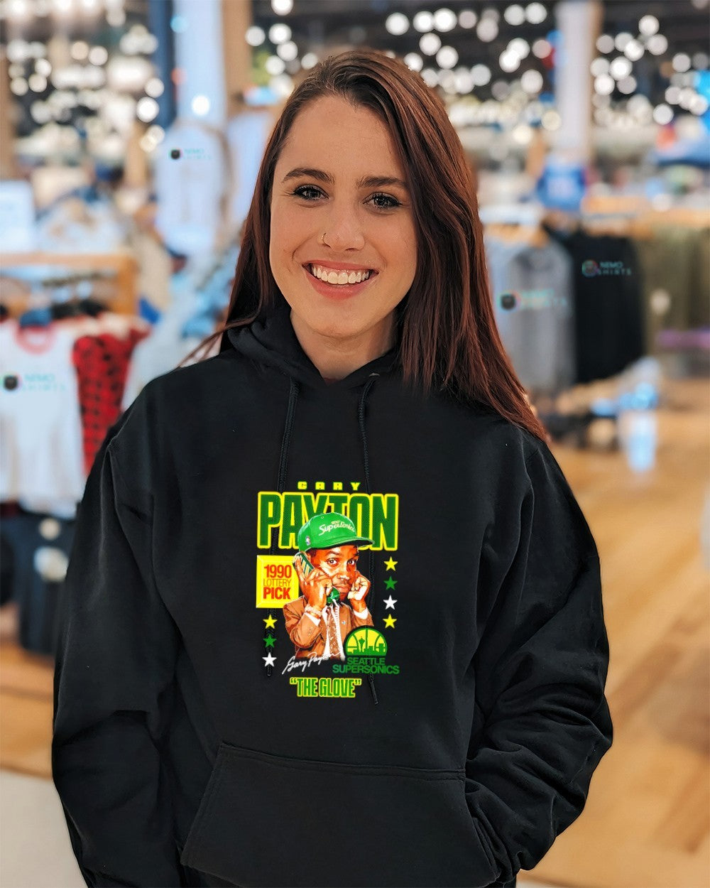 The Glove Gary Payton Seattle 1990Lottery Pick signature shirt