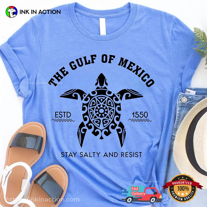 The Gulf Of Mexico, Turtle Art Stay Salty And Resist Comfort Colors T-shirt