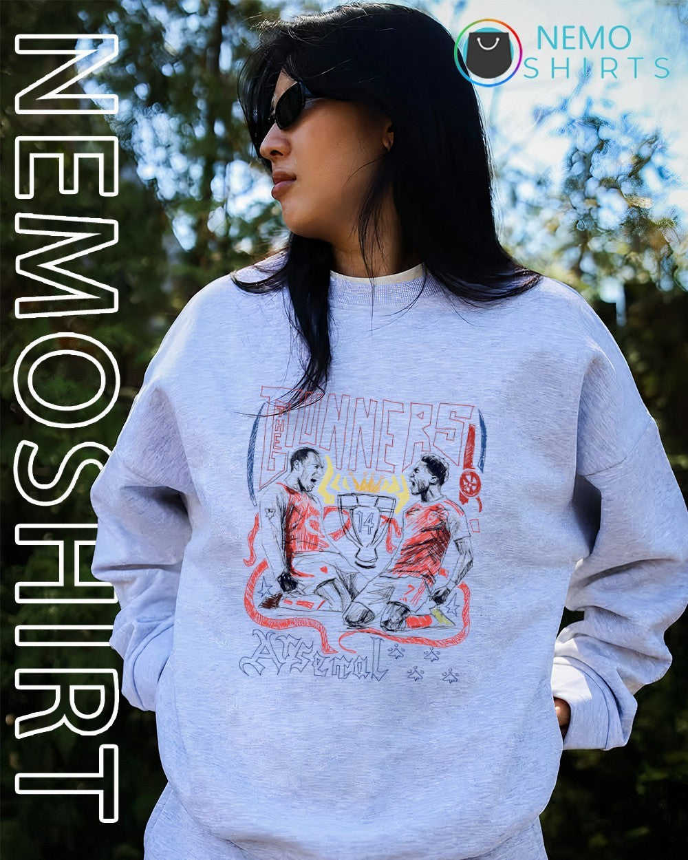 The Gunners Arsenal FC current star Bukayo Saka and Thierry Henry shirt