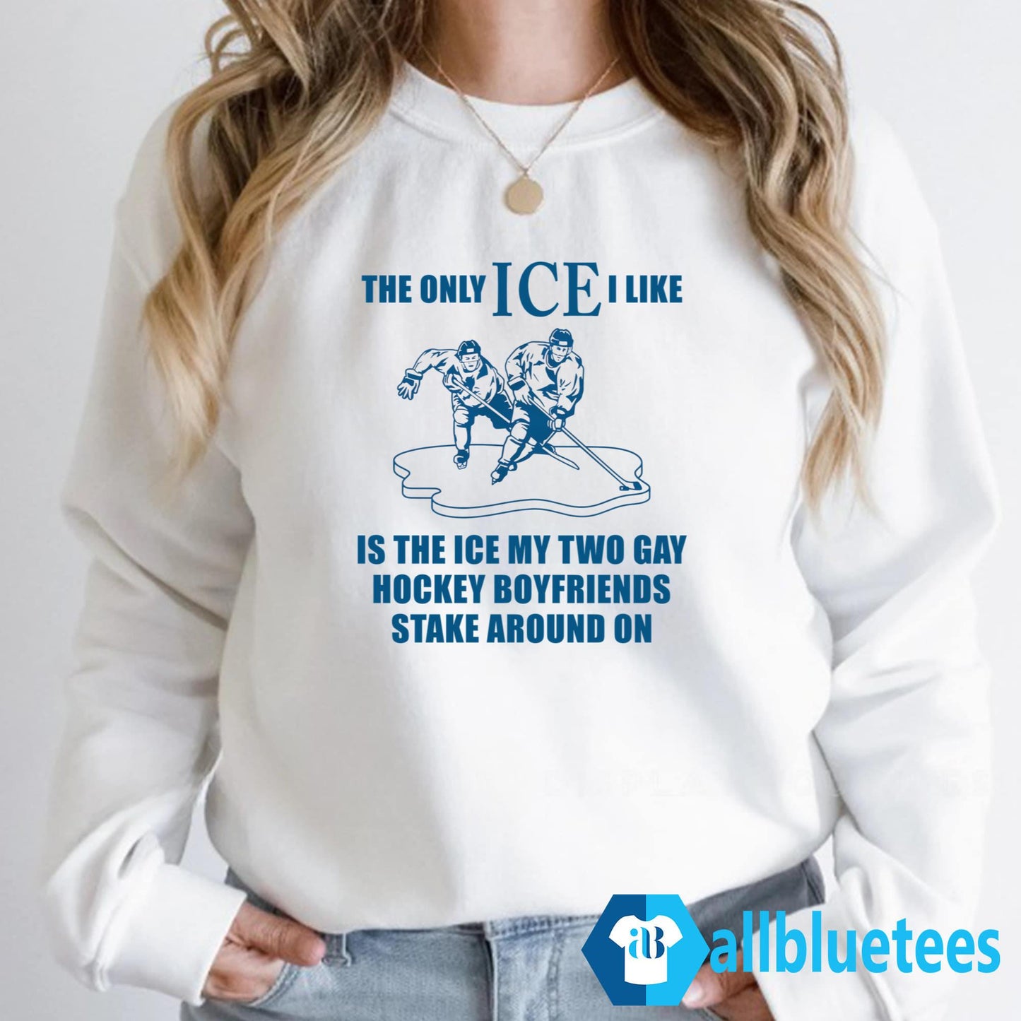 The Only ICE I Like Is The My Two Gay Hockey Boyfriends Skate Around On Shirt