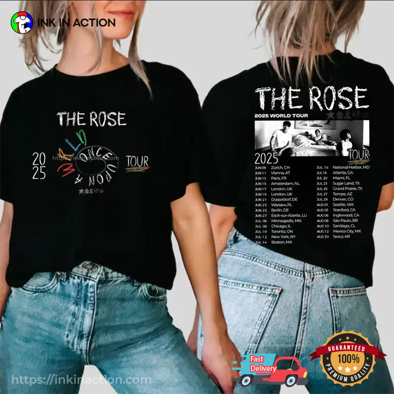 The Rose Once Upon AWRLD World Tour 2025 Dates 2-sided T-shirt