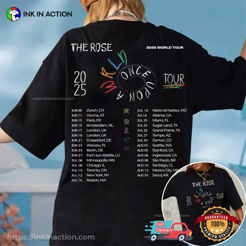 The Rose Once Upon AWRLD World Tour 2025 K-pop Fan T-shirt