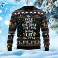 The Tree Isn’t The Only Thing Getting Lit Ugly Christmas Sweater