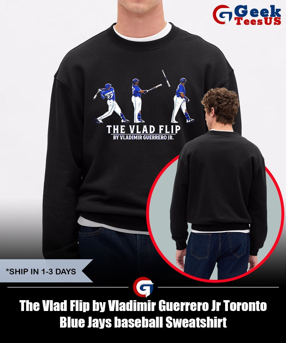 The Vlad Flip by Vladimir Guerrero Jr Toronto Blue Jays baseball shirt
