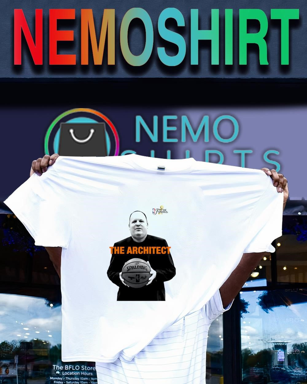 The architect Leon Rose New York Knicks spalding ball shirt