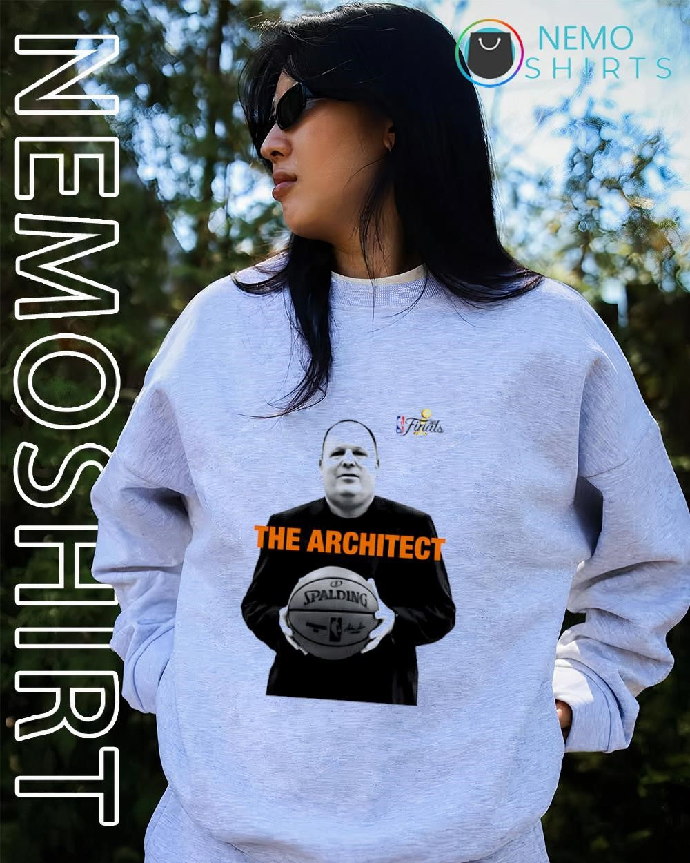 The architect Leon Rose New York Knicks spalding ball shirt