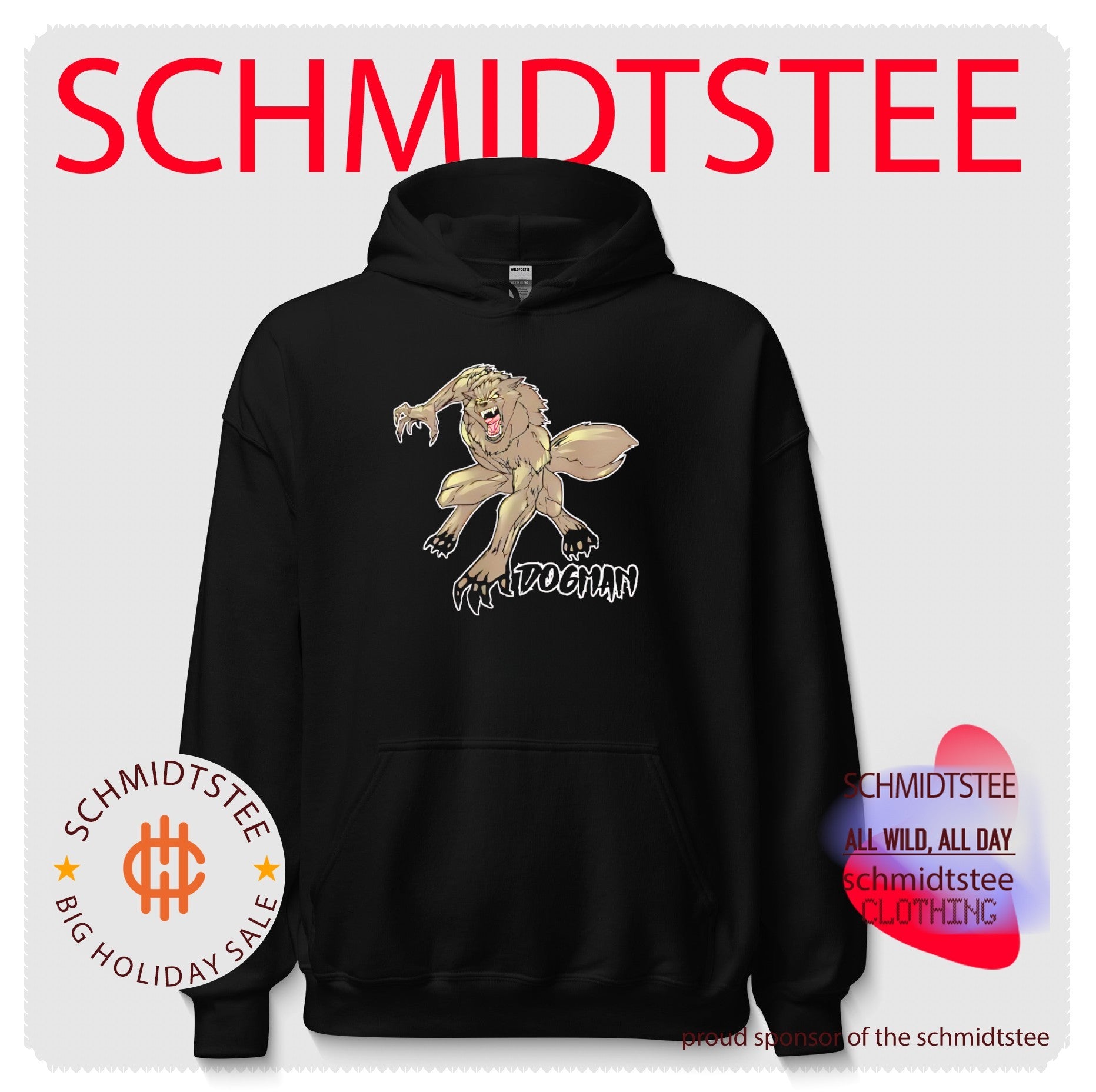 The dogman with muscular werewolf shirt