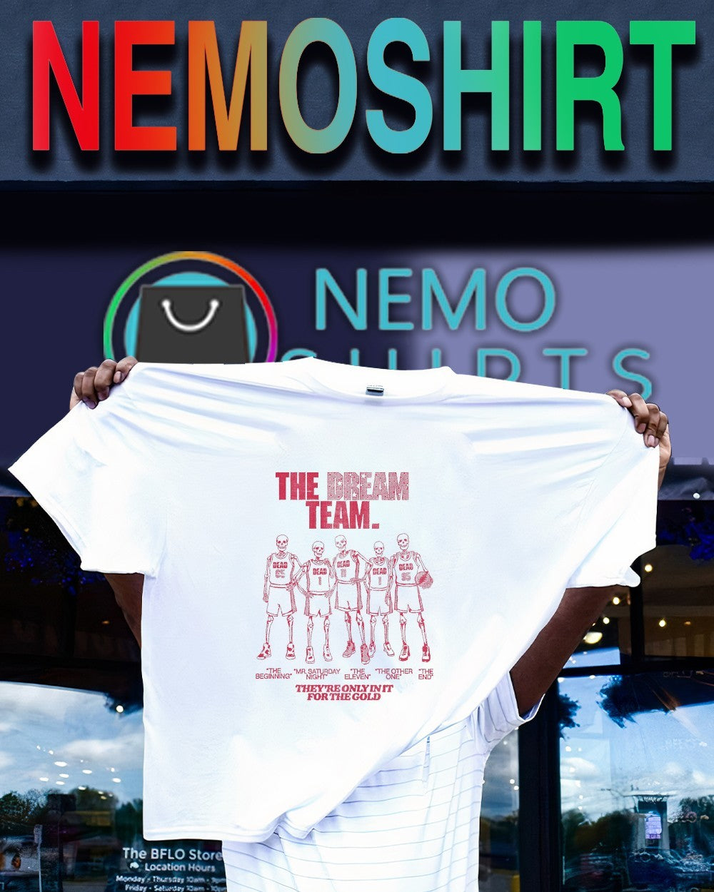 The dream team they’re only in it for the gold Dead basketball skeleton player shirt