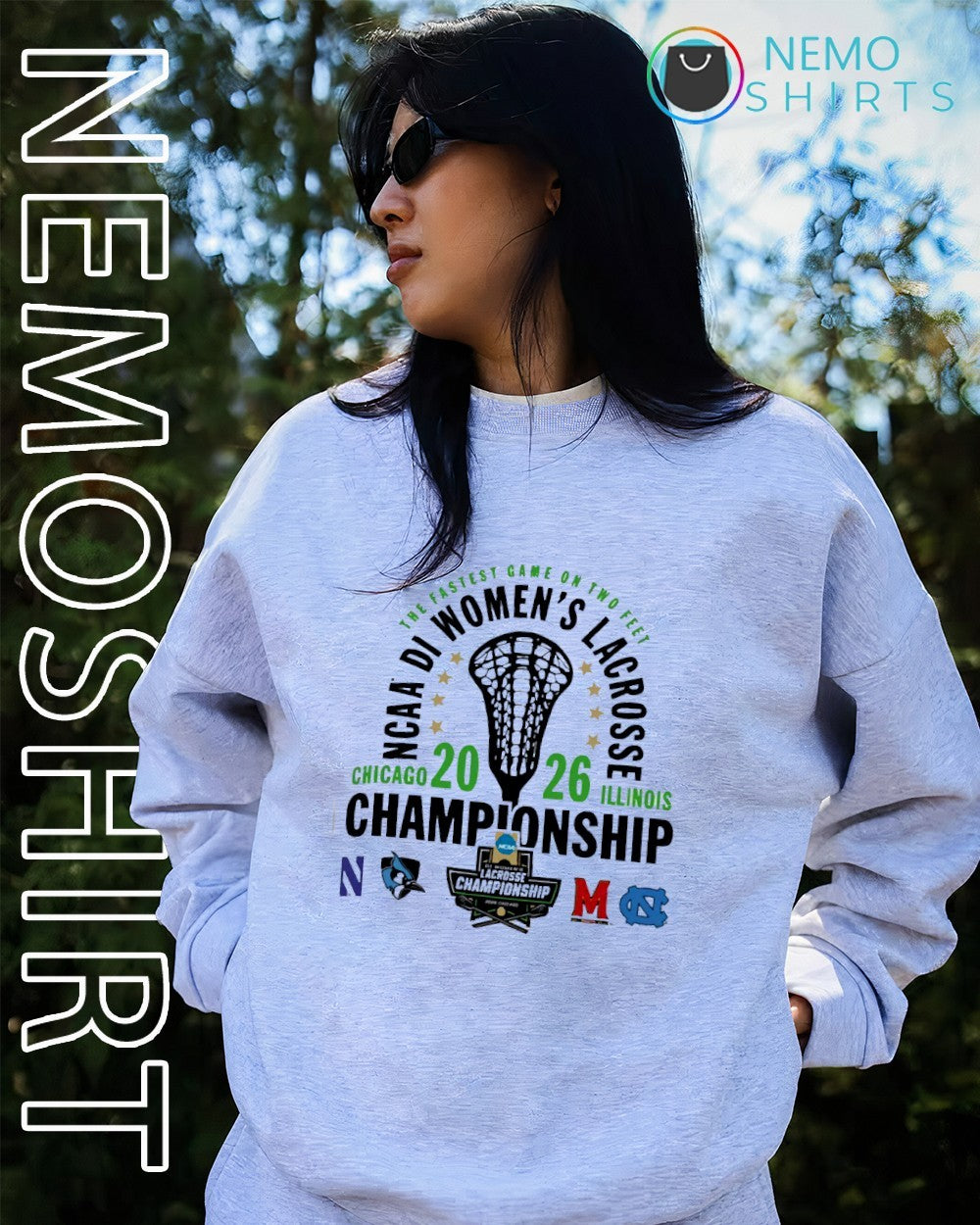 The fastest game on two feet NCAA DI women’s lacrosse championship 2026 Chicago IL shirt