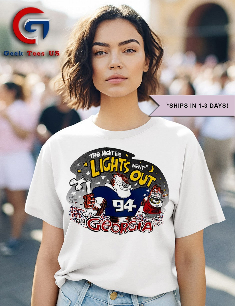 The night the lights out went Georgia shirt
