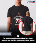 The perfect combination of New York Giants Football and the 78th Anniversary of the United States Air Force 1947-2025 shirt