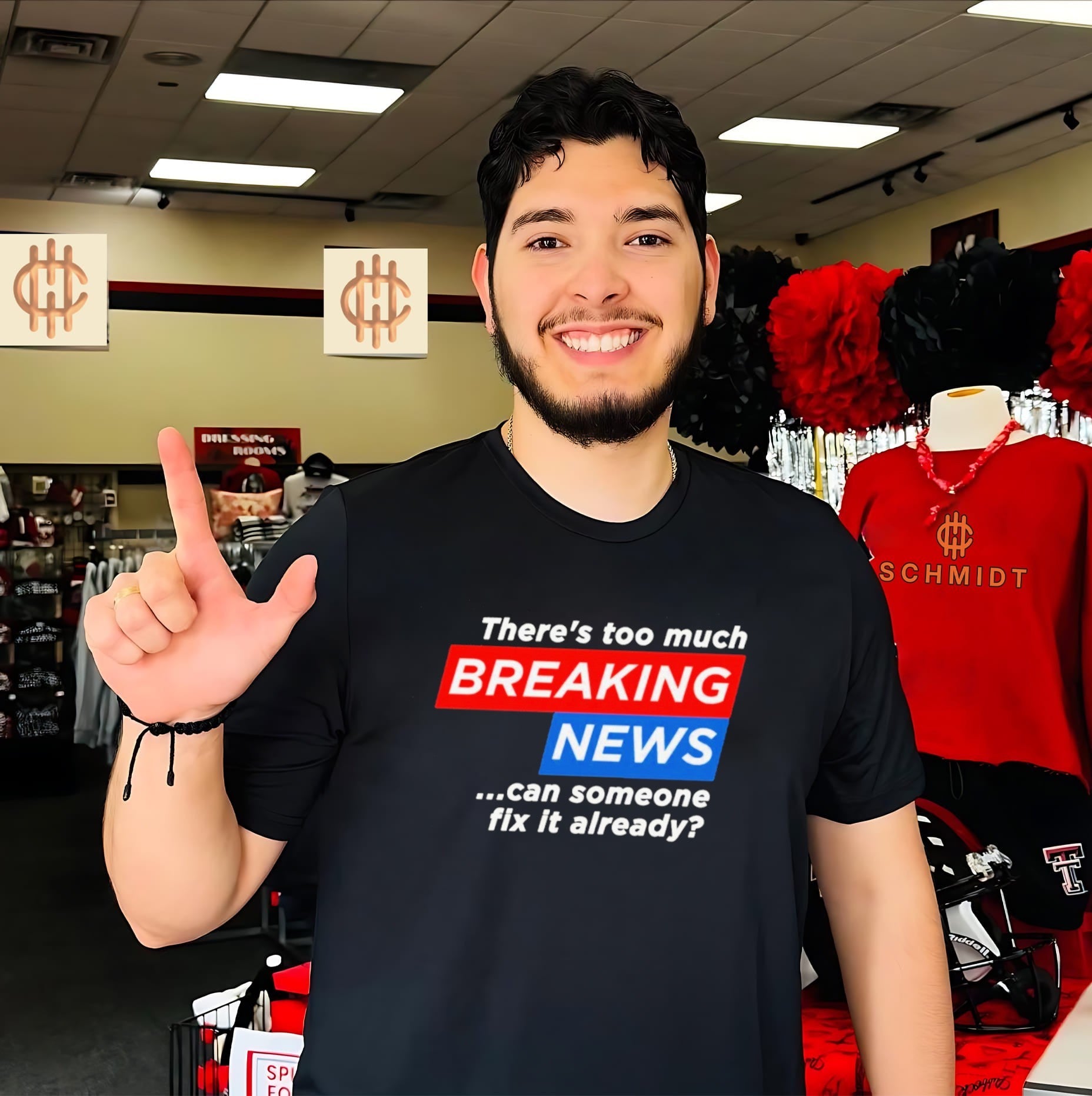 There’s too much Breaking News can someone fix it already shirt