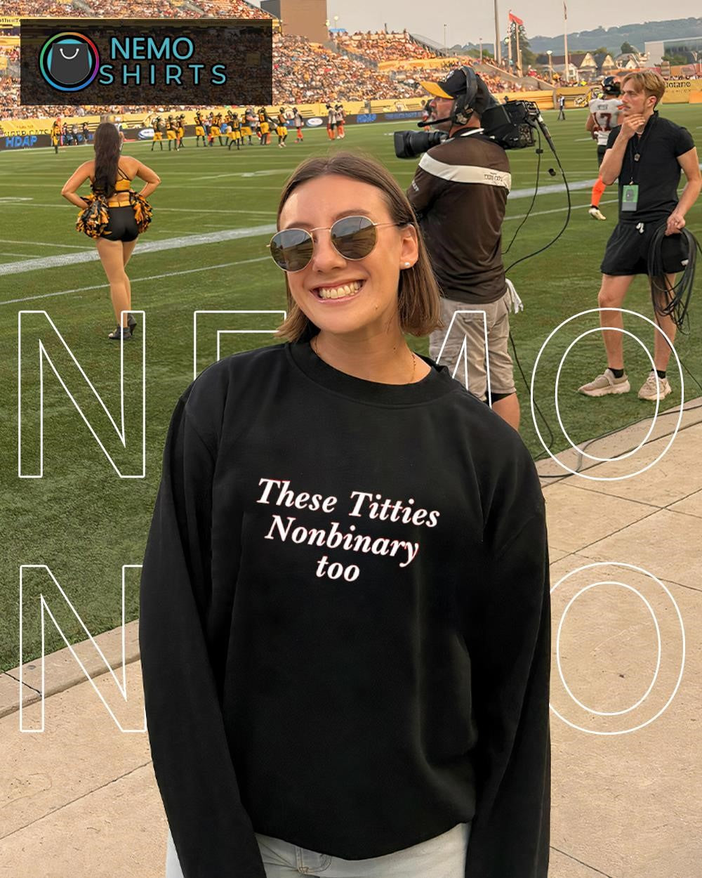 These titties non binary too text shirt