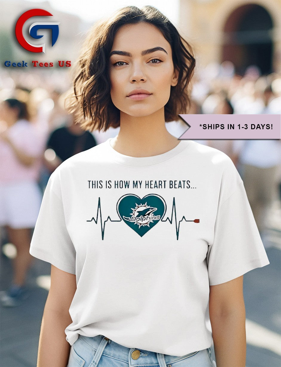 This is how my heart beats Miami Dolphins 2025 logo shirt