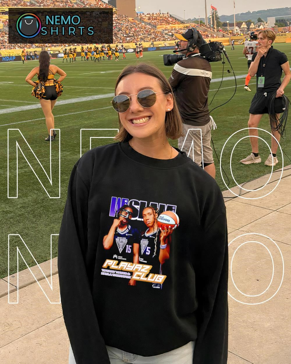 Tiffany Hayes and Kayla Thornton Golden State Valkyries playaz club shirt