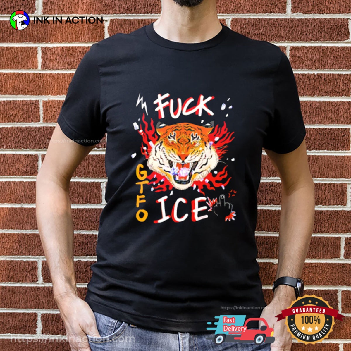 Tigers Fuck GTFO Chinga La Migra T-shirt