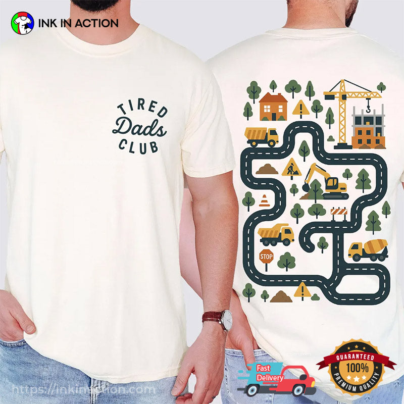 Tired Dads Club Cute Fathers Day Comfort Colors Tee