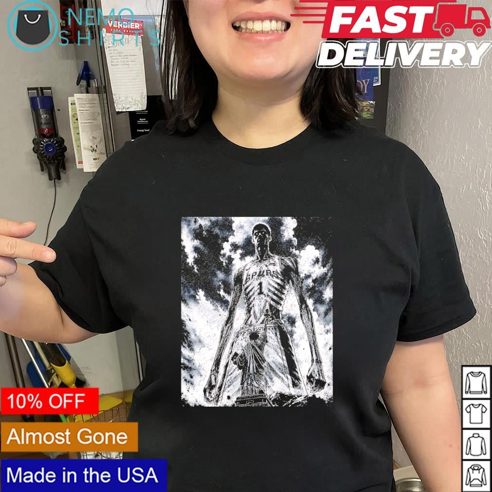 Titan Wemby NBA player Victor Wembanyama over Statue of Liberty shirt
