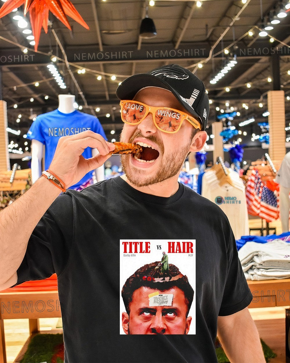 Title vs. Hair Darby Allin and MJF AEW Double or Nothing shirt