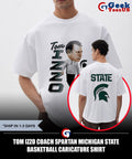 Tom Izzo Coach Spartan Michigan State Basketball caricature shirt