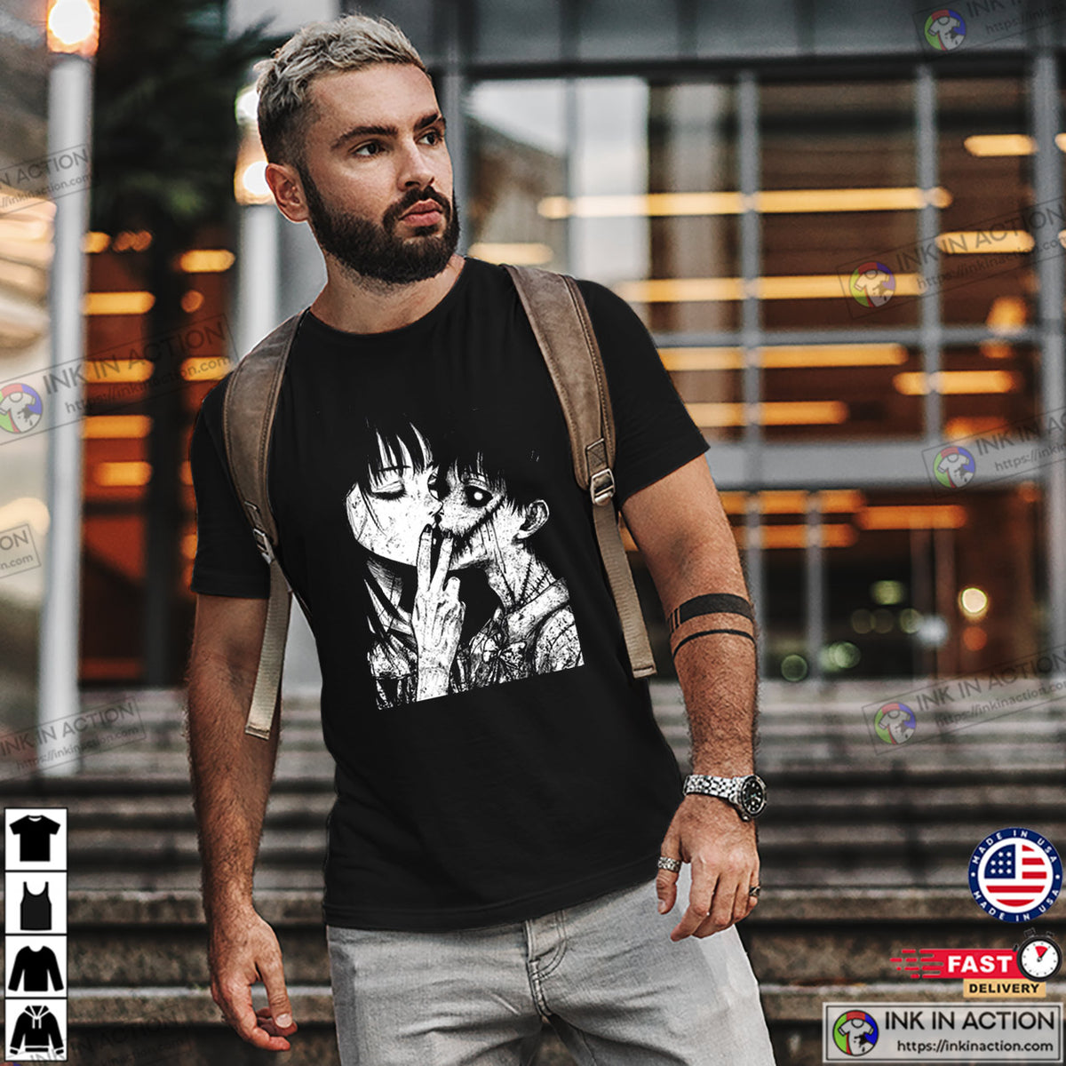 Tomie Art Creepy Horror Manga Graphic T-shirt