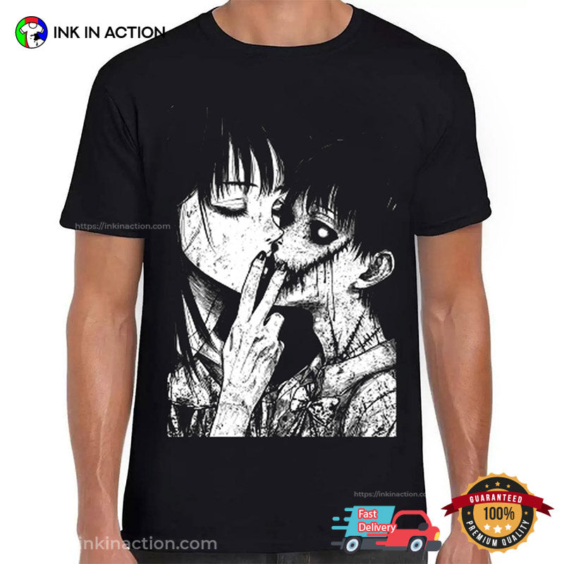 Tomie Art Creepy Horror Manga Graphic T-shirt