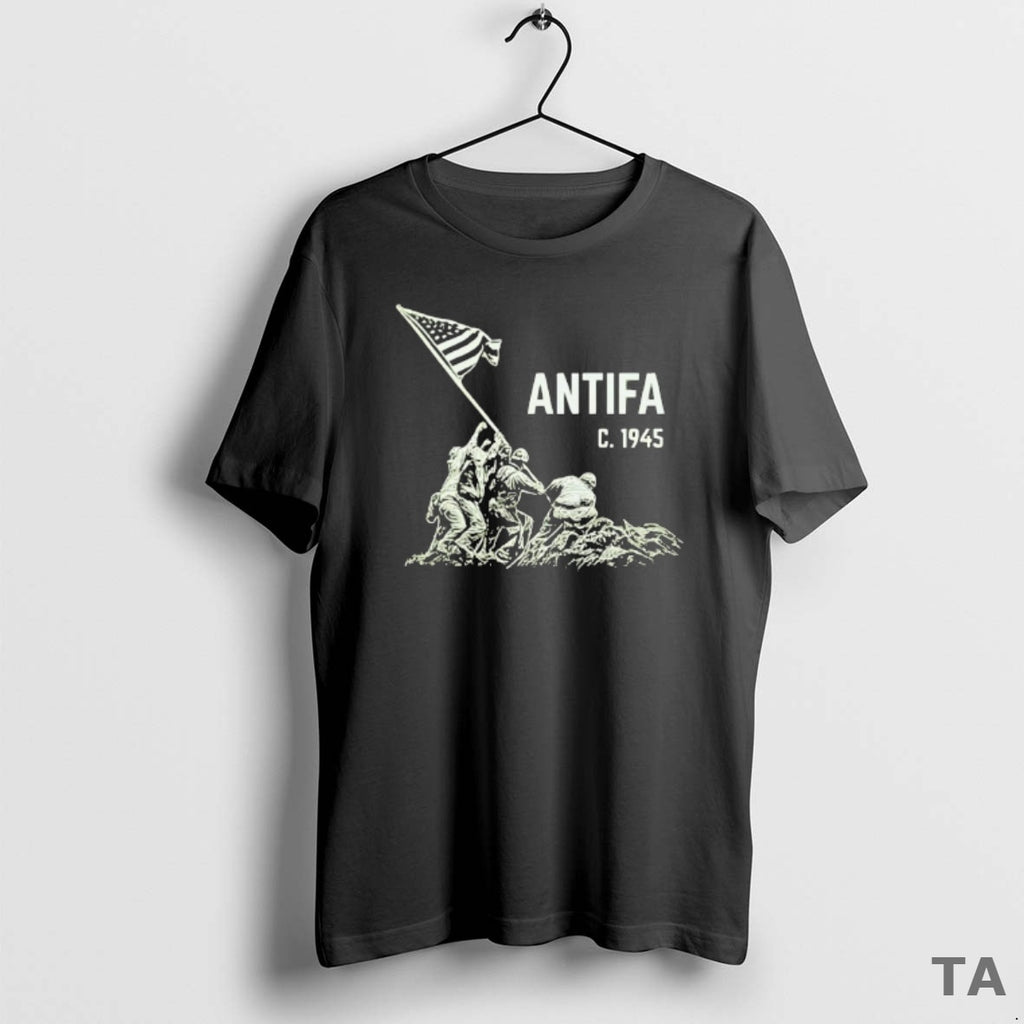 Top Antifa C 1945 Usa Flag T Shirt Sweater
