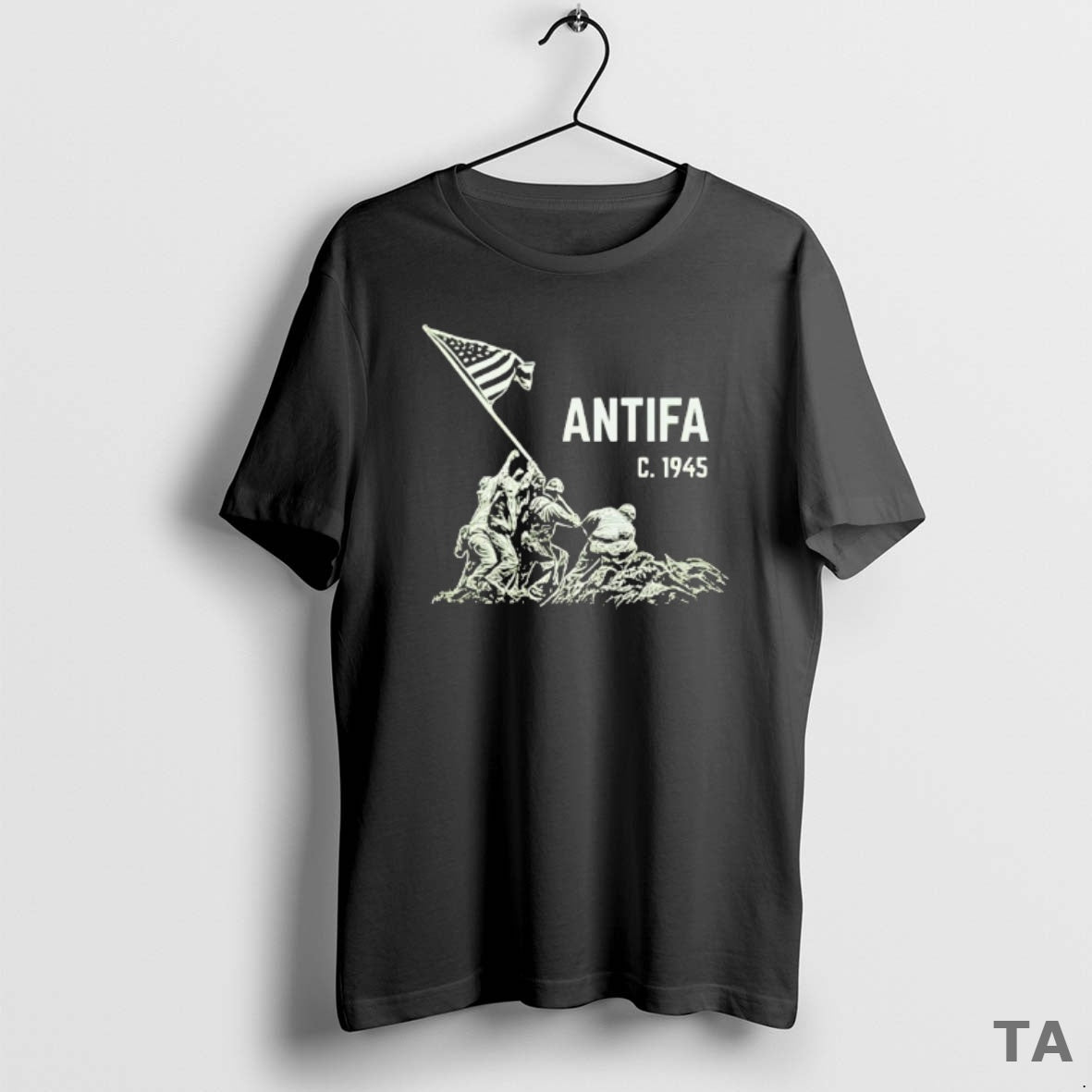 Top Antifa C 1945 Usa Flag T Shirt Sweater