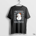 Top Al Fresco Snowman Merry Christmas T Shirt Sweater