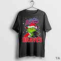Top Atlanta Braves Baseball Grinch Holding Helmet Christmas T Shirt Sweater