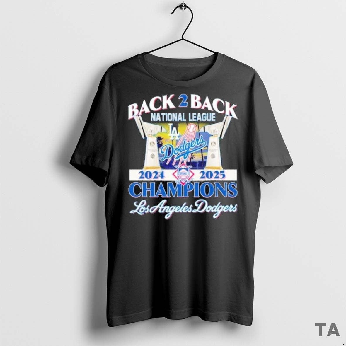 Top Back 2 Back National League 2024 2025 Champions Los Angeles Dodgers T Shirt Sweater