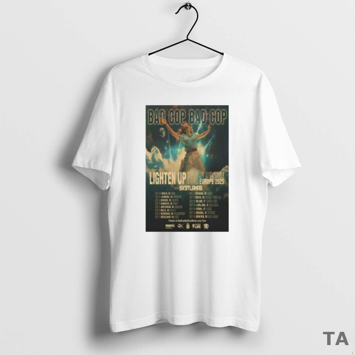 Top Bad Cop Bad Cop Lighten Up Record Release Fall Tour 2025 T Shirt Sweater
