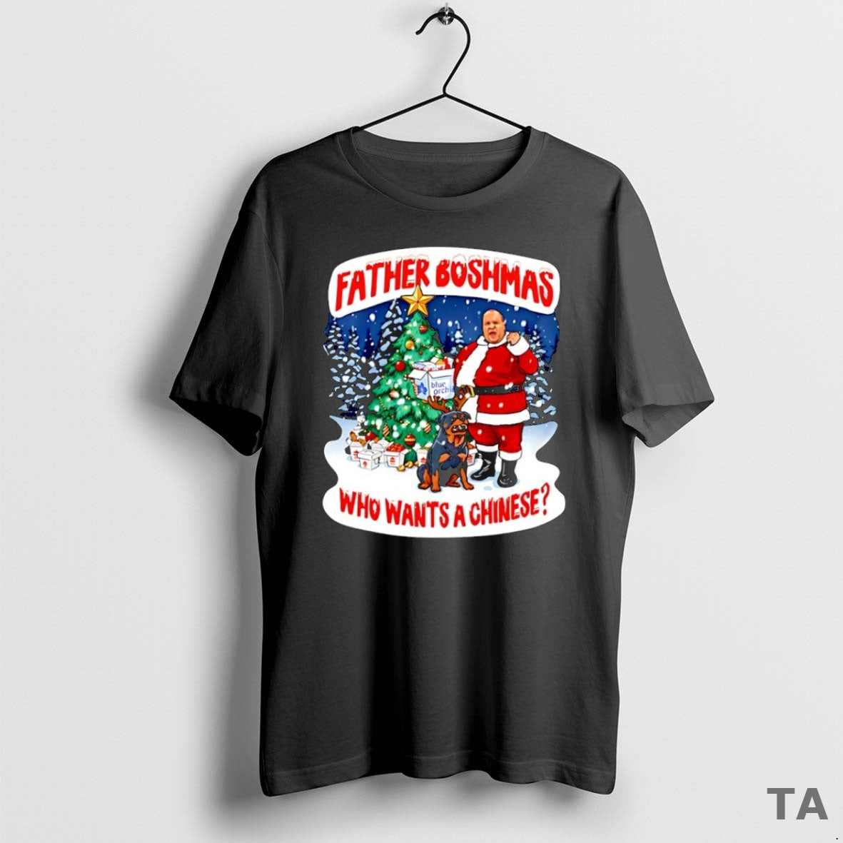 Top Big John Father Boshmas Christmas Jumper T Shirt Sweater