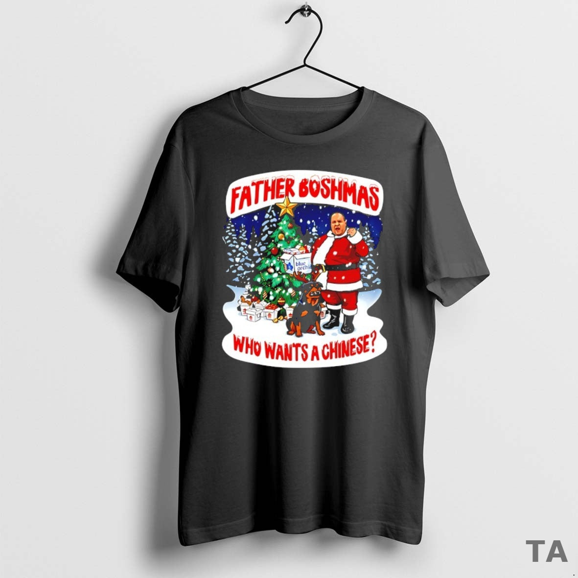 Top Big John Father Boshmas Who Wants A Chinese Christmas Jumper T Shirt Sweater