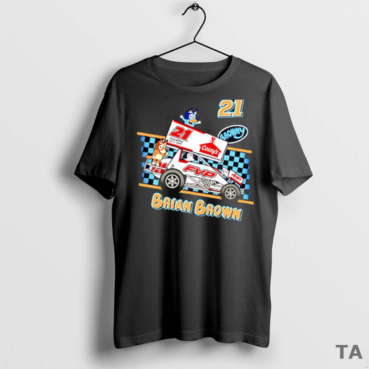 Top Bluey Brian Brown Caseys Fvp Racing 21 T Shirt Sweater