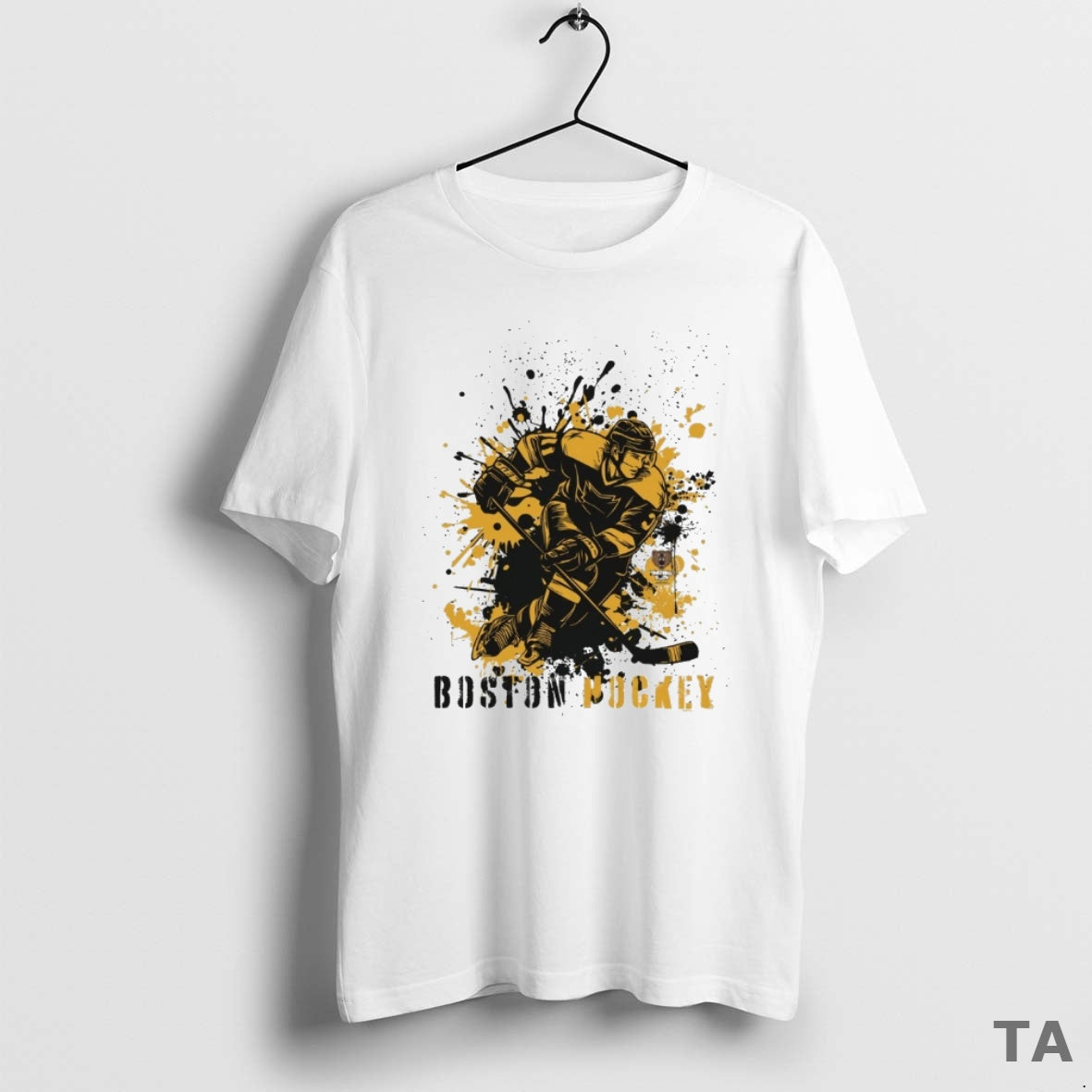 Top Boston Bruins Hockey Splatter Paint 2025 T Shirt Sweater