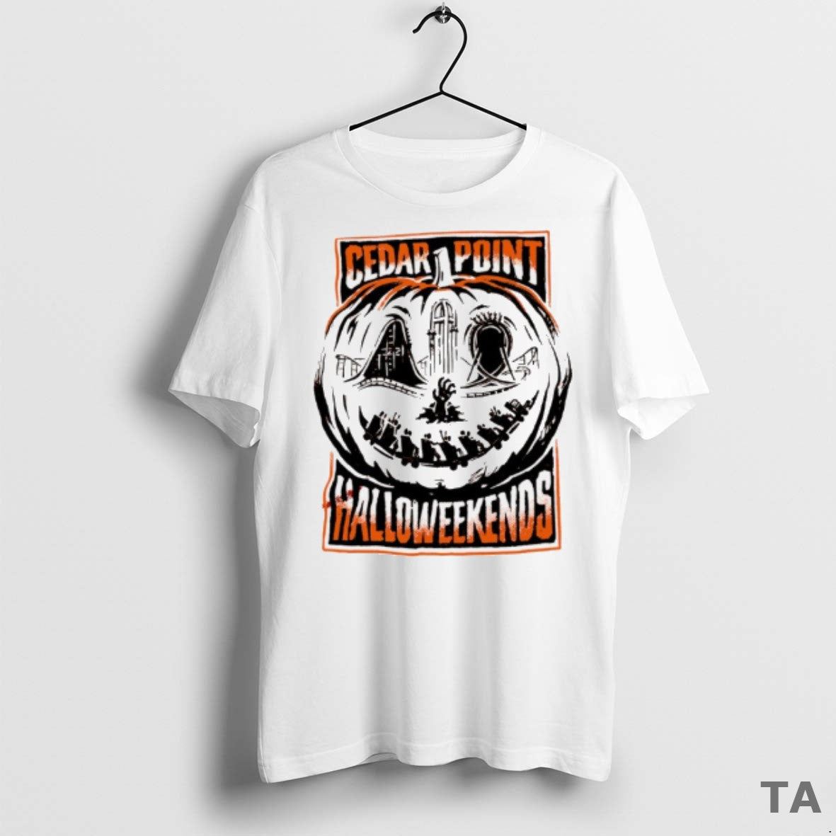 Top Cedar Point Pumpkin Halloween T Shirt Sweater