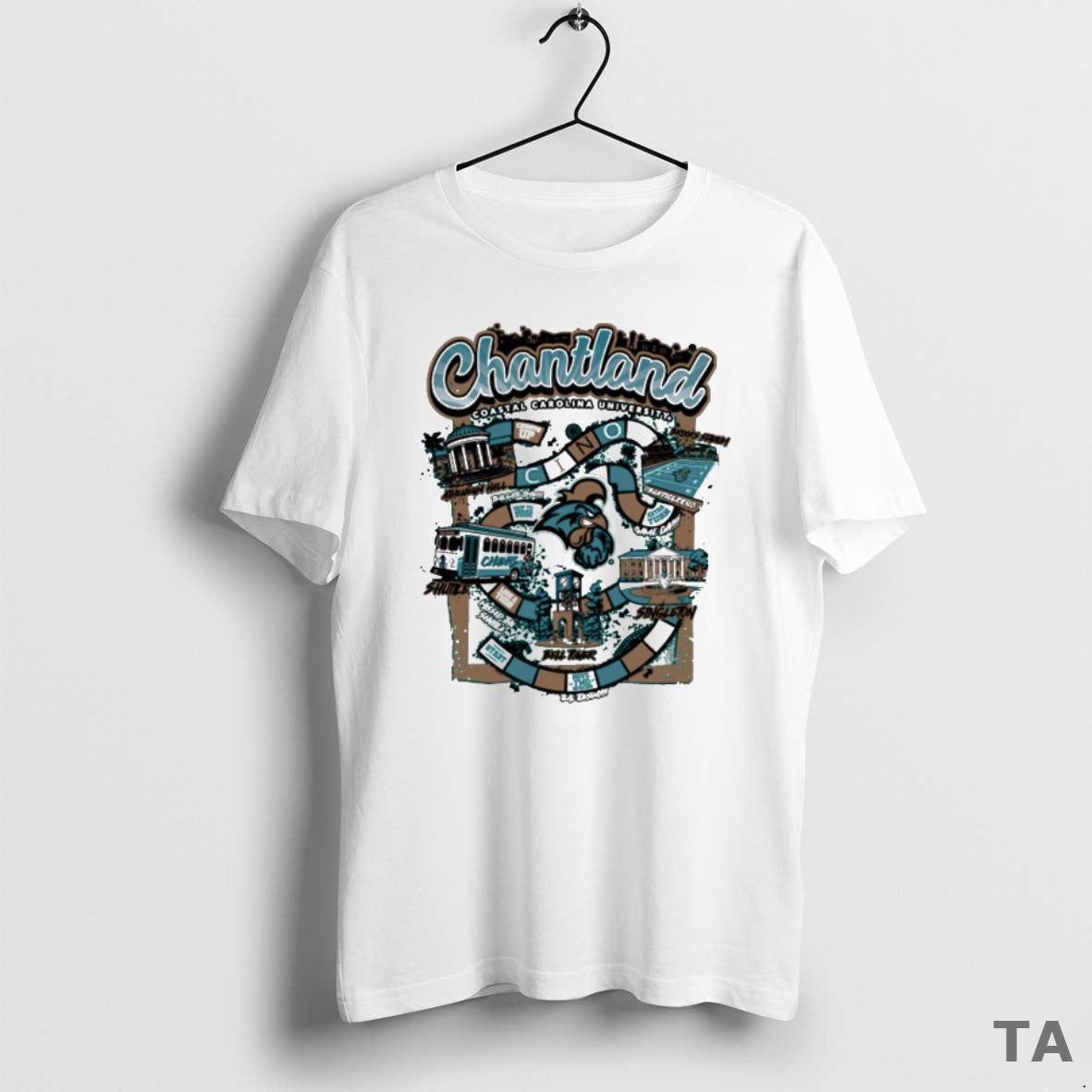 Top Chantland Coastal Carolina University Homecoming 2025 Chanticleer Mascot T Shirt Sweater